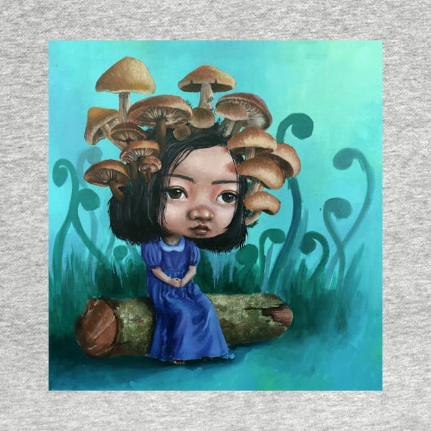 mushroom girl by RAMON PAINTING